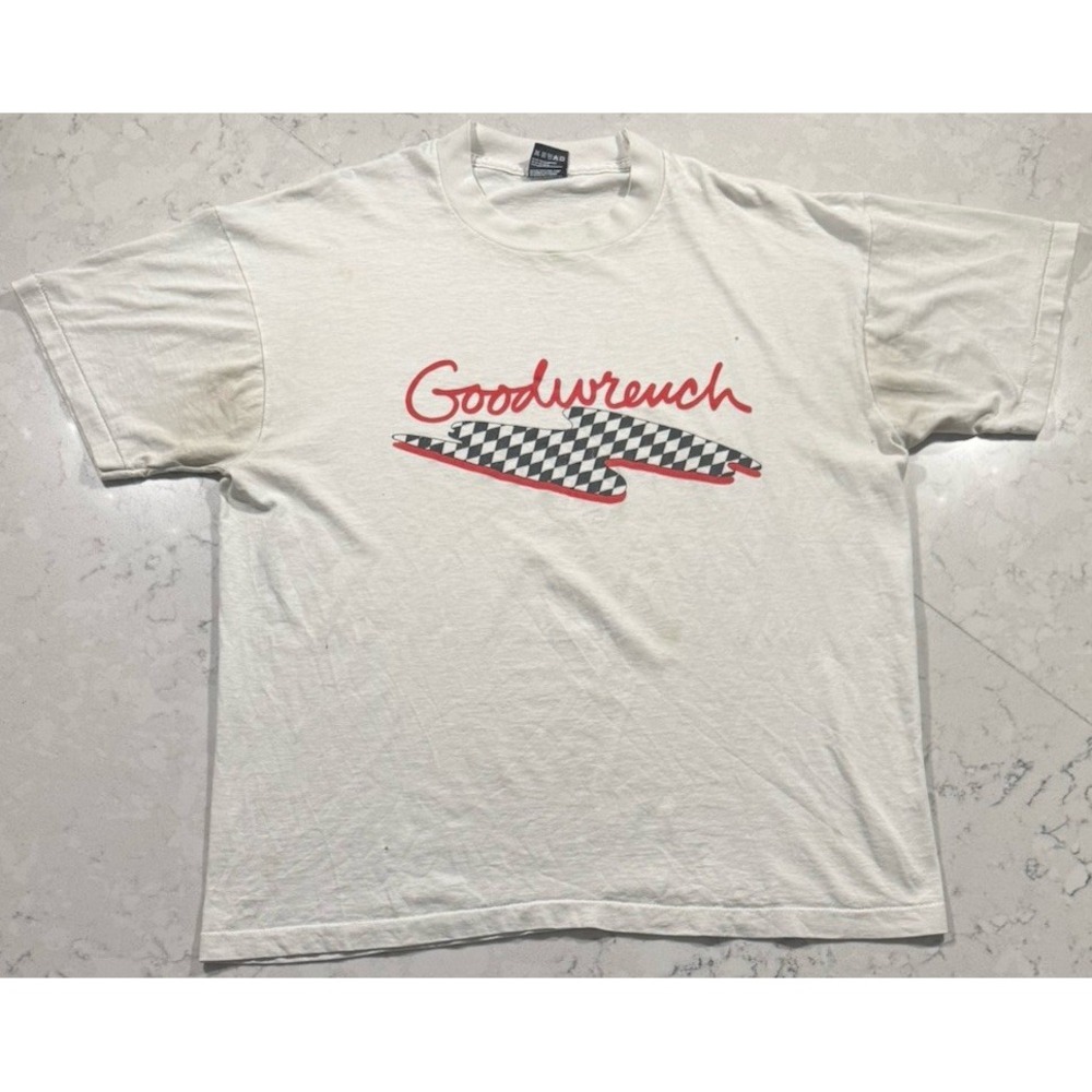 VTG 90s GM Goodwrench Racing T-Shirt XL White Fruit of the Loom BEST Made in USA